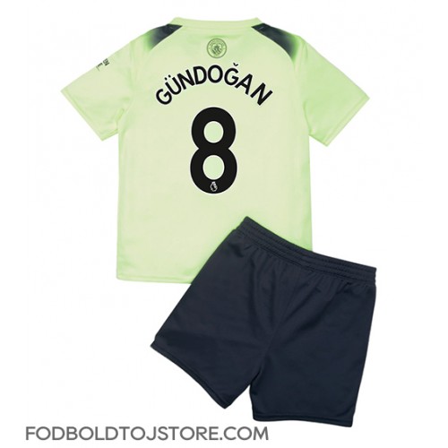 Manchester City Ilkay Gundogan #8 Tredje sæt Børn 2022-23 Kortærmet (+ Korte bukser)